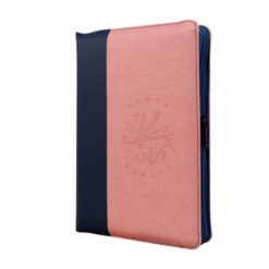 Biblia Reina Valera 1960 Mediana Letra Grande Imitación piel Rosa/Azul Código QR