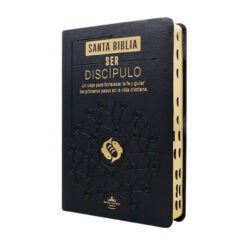 Biblia Ser Discípulo Reina Valera 1960 Mediana Letra Grande Imitación Piel Azul