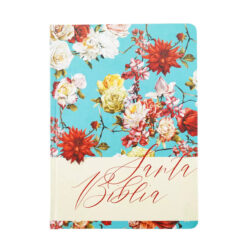 Biblia de Apuntes RVR 1960 – Tapa Dura Edicion Flores Azul Claro