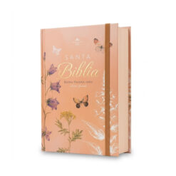 Biblia Letra Grande 12 puntos para Mujer RV1960, tapa dura primavera coral con elástico