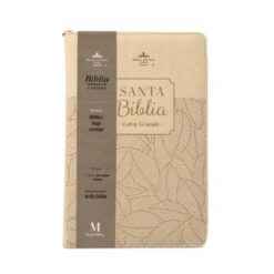 Biblia para Premios y Regalos, Reina Valera 1960, Letra Grande, Símil Piel, Cierre, Beige