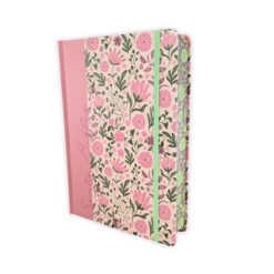 Biblia de Apuntes con Margen Amplio RV1960, tapa dura rosada floral con canto floral
